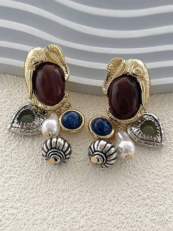 Irregularity Animal Shape Heart Shape Shiny Earrings Accessories - Image 3