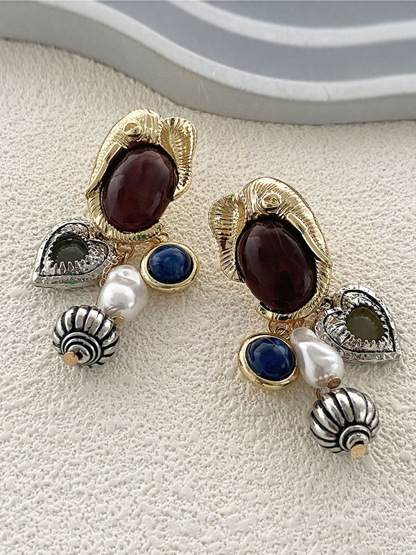 Irregularity Animal Shape Heart Shape Shiny Earrings Accessories - Image 4