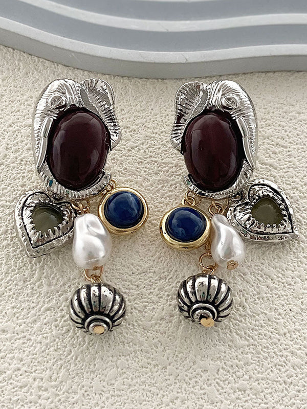 Irregularity Animal Shape Heart Shape Shiny Earrings Accessories - Image 5