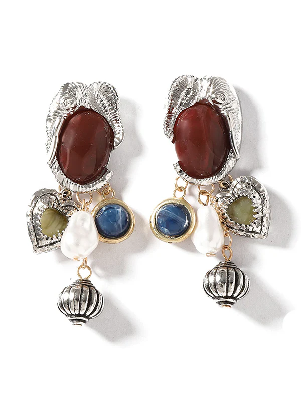 Irregularity Animal Shape Heart Shape Shiny Earrings Accessories - Image 7