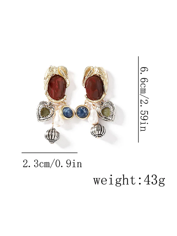Irregularity Animal Shape Heart Shape Shiny Earrings Accessories - Image 8