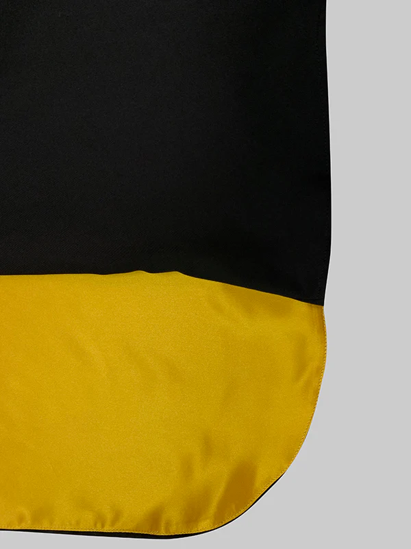 Irregularity Asymmetric Contrast Color Round-Neck Maxi Dresses - Image 10