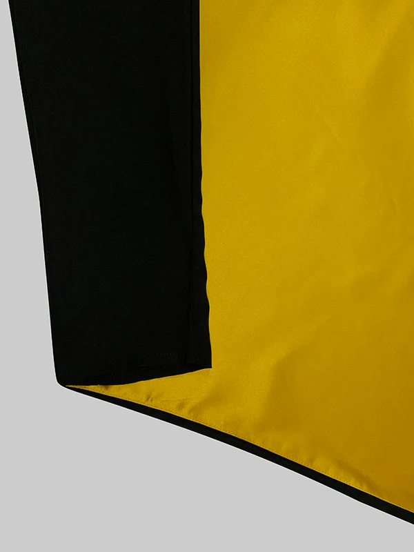 Irregularity Asymmetric Contrast Color Round-Neck Maxi Dresses - Image 8