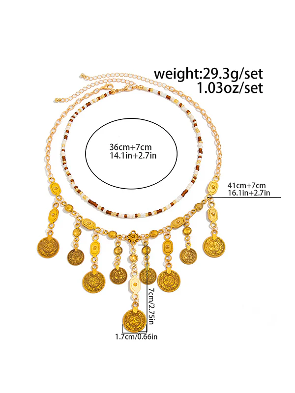 Irregularity Chains Geometric Shiny Necklaces Accessories - Image 9