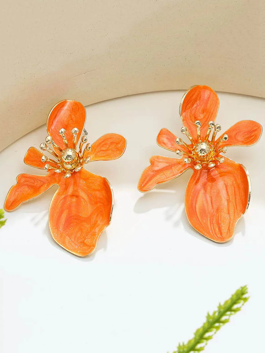 Irregularity Flower Shape Earrings Accessories - Image 10