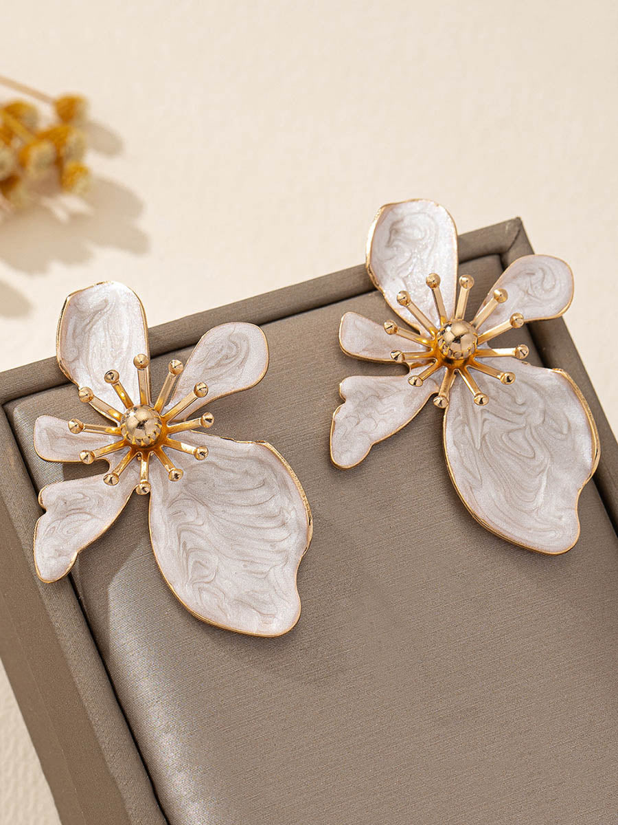 Irregularity Flower Shape Earrings Accessories - Image 6