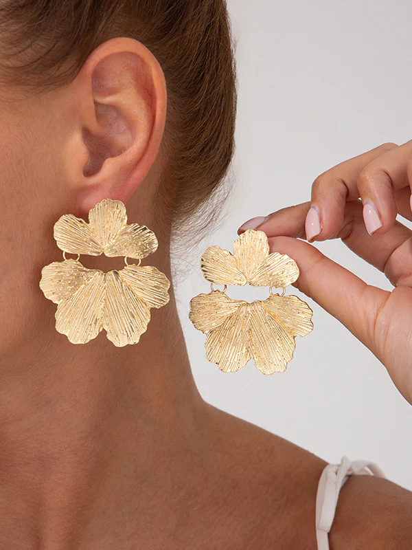 Irregularity Flower Shape Earrings Accessories - Image 10