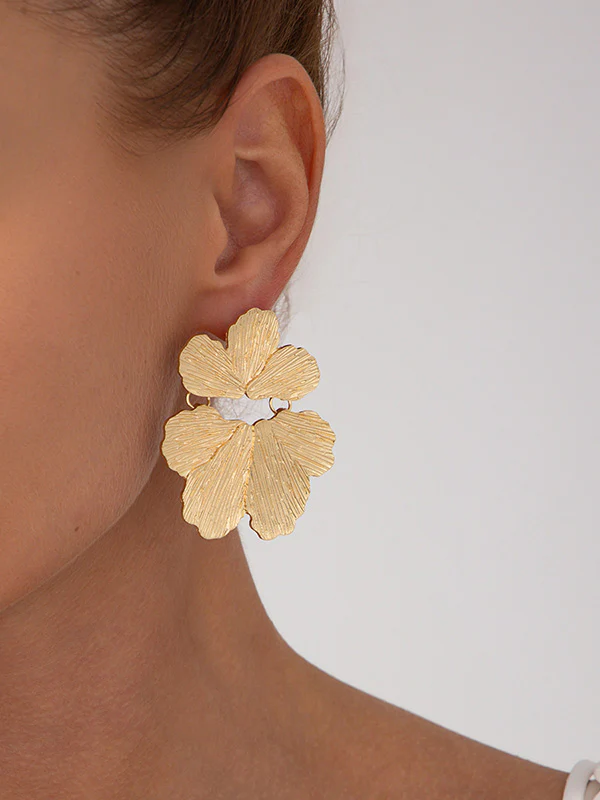 Irregularity Flower Shape Earrings Accessories - Image 11