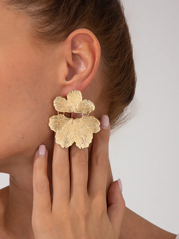 Irregularity Flower Shape Earrings Accessories - Image 12