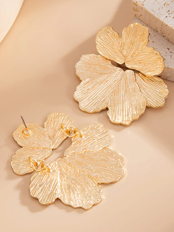 Irregularity Flower Shape Earrings Accessories - Image 14