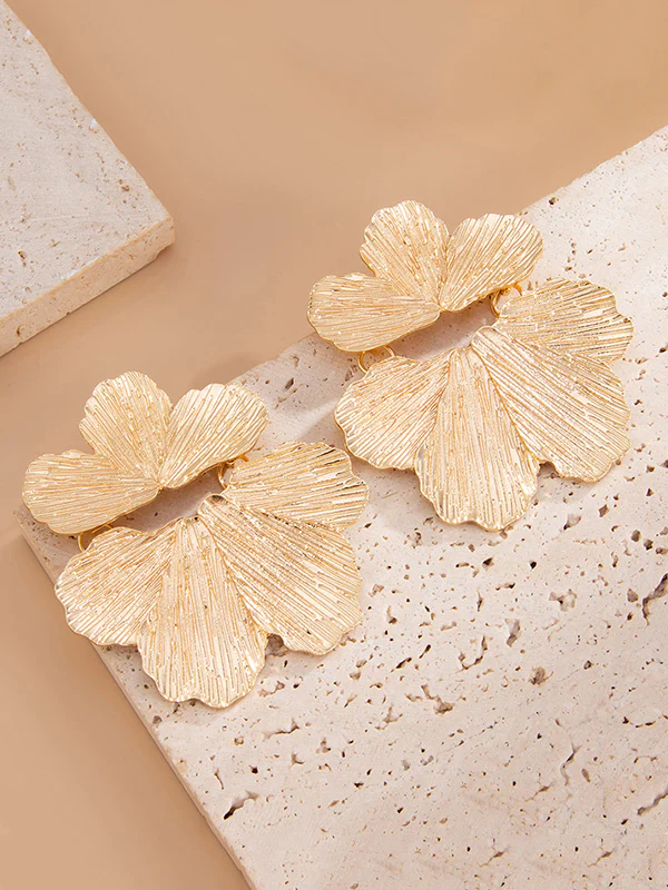 Irregularity Flower Shape Earrings Accessories - Image 15