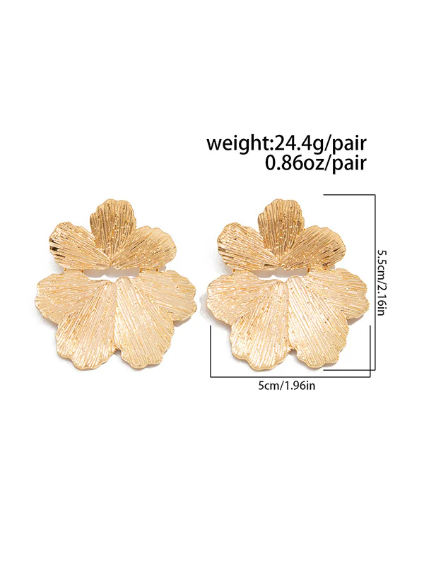 Irregularity Flower Shape Earrings Accessories - Image 17