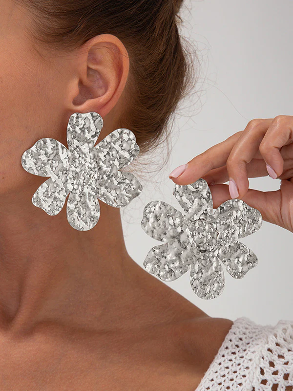 Irregularity Flower Shape Earrings Accessories - Image 18