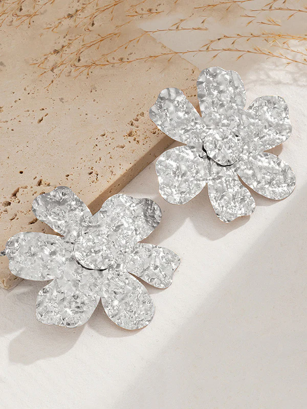 Irregularity Flower Shape Earrings Accessories - Image 23
