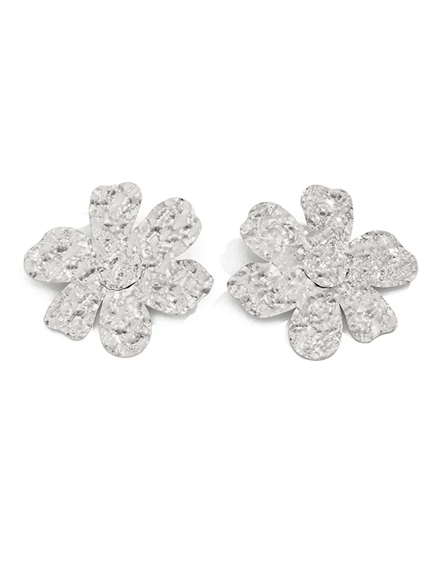 Irregularity Flower Shape Earrings Accessories - Image 25