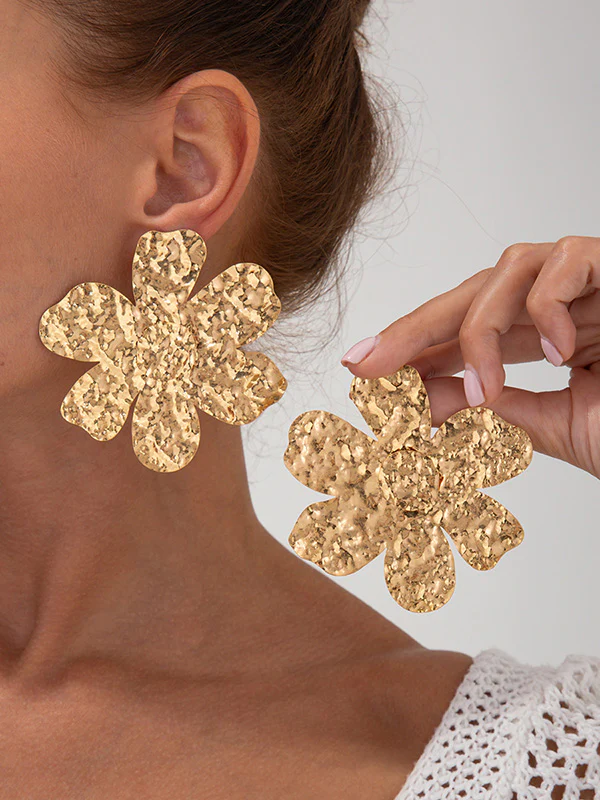 Irregularity Flower Shape Earrings Accessories - Image 27