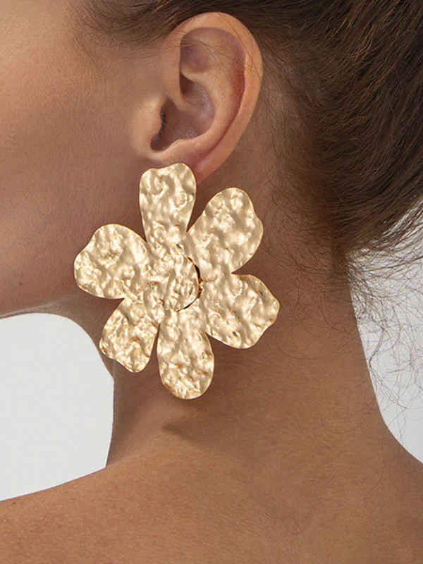 Irregularity Flower Shape Earrings Accessories - Image 28