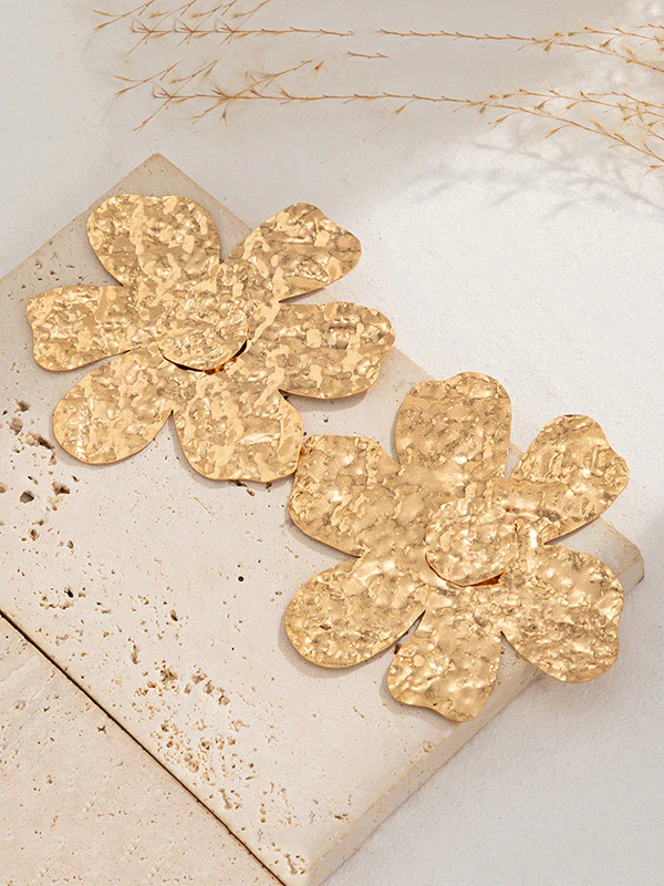 Irregularity Flower Shape Earrings Accessories - Image 30