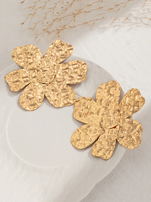 Irregularity Flower Shape Earrings Accessories - Image 31
