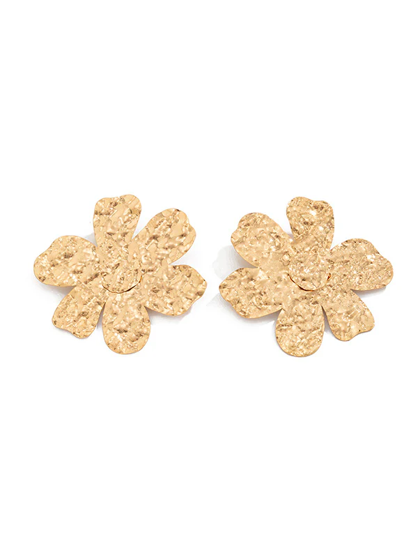 Irregularity Flower Shape Earrings Accessories - Image 32