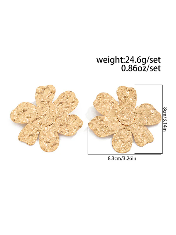 Irregularity Flower Shape Earrings Accessories - Image 33