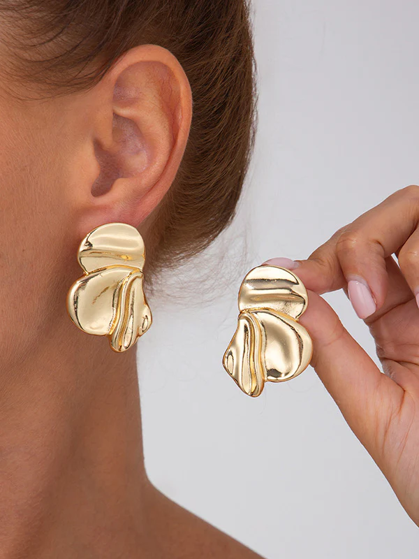 Irregularity Flower Shape Earrings Accessories - Image 34