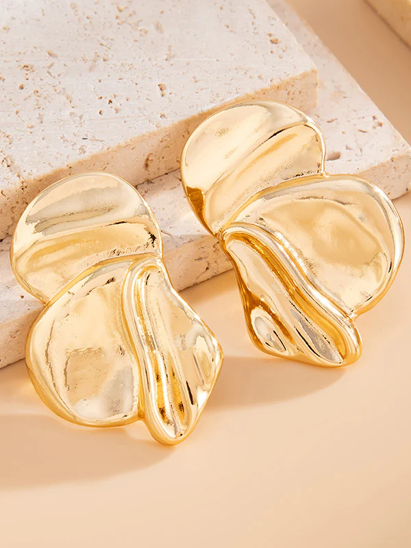 Irregularity Flower Shape Earrings Accessories - Image 37