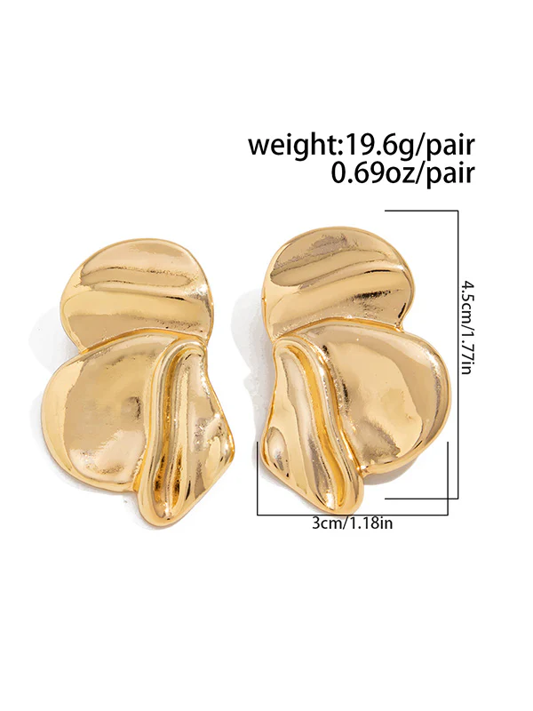 Irregularity Flower Shape Earrings Accessories - Image 40