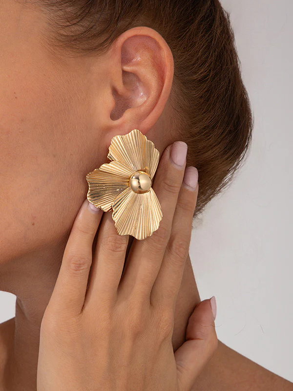 Irregularity Flower Shape Earrings Accessories - Image 42