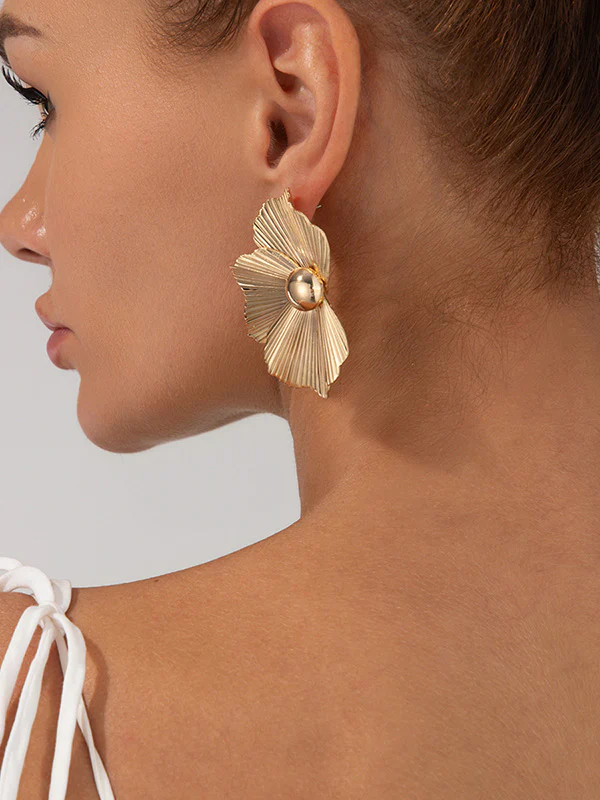Irregularity Flower Shape Earrings Accessories - Image 43