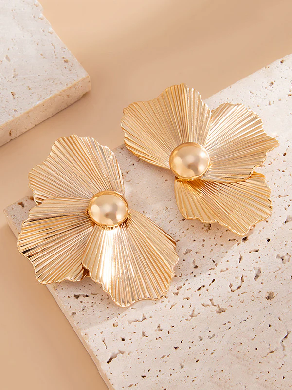 Irregularity Flower Shape Earrings Accessories - Image 45