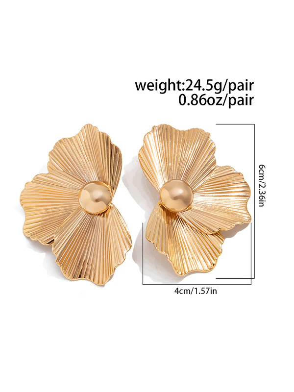 Irregularity Flower Shape Earrings Accessories - Image 46