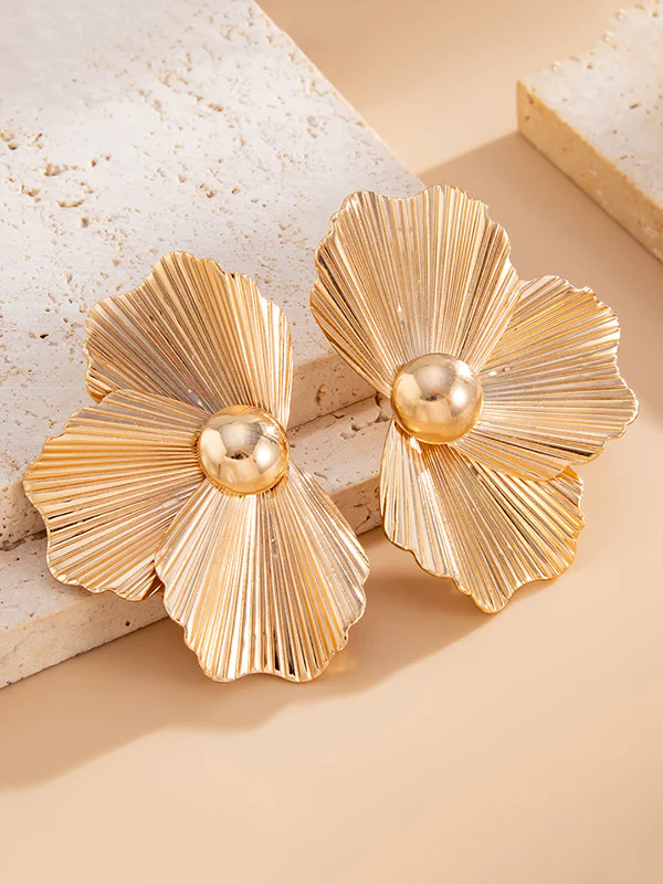 Irregularity Flower Shape Earrings Accessories - Image 47