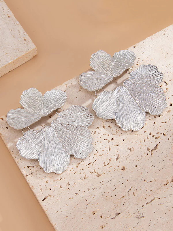 Irregularity Flower Shape Earrings Accessories - Image 6