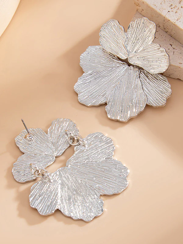 Irregularity Flower Shape Earrings Accessories - Image 7