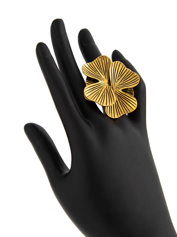 Irregularity Flower Shape Geometric Rings Accessories - Image 2