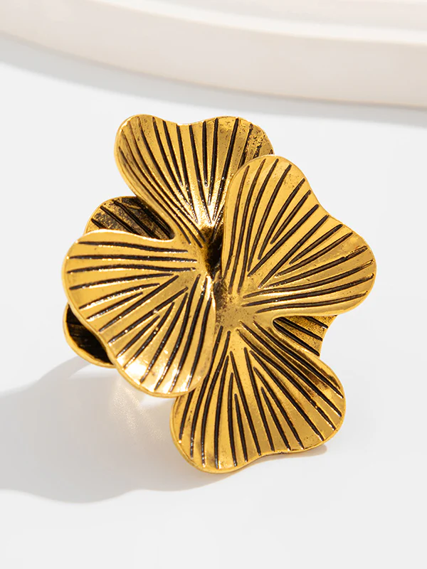 Irregularity Flower Shape Geometric Rings Accessories - Image 3