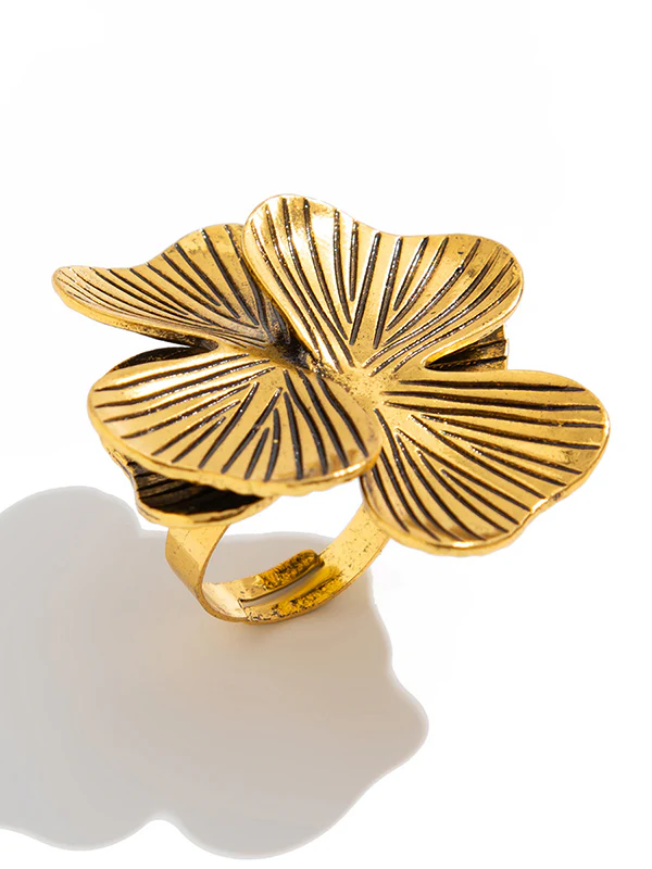 Irregularity Flower Shape Geometric Rings Accessories - Image 4