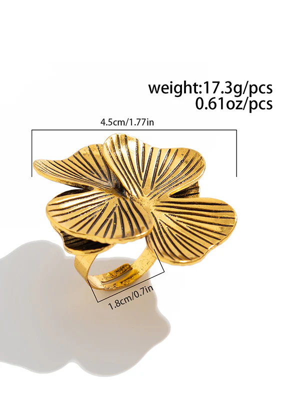 Irregularity Flower Shape Geometric Rings Accessories - Image 5