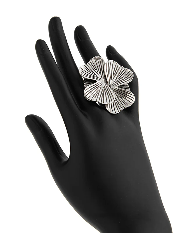 Irregularity Flower Shape Geometric Rings Accessories - Image 6