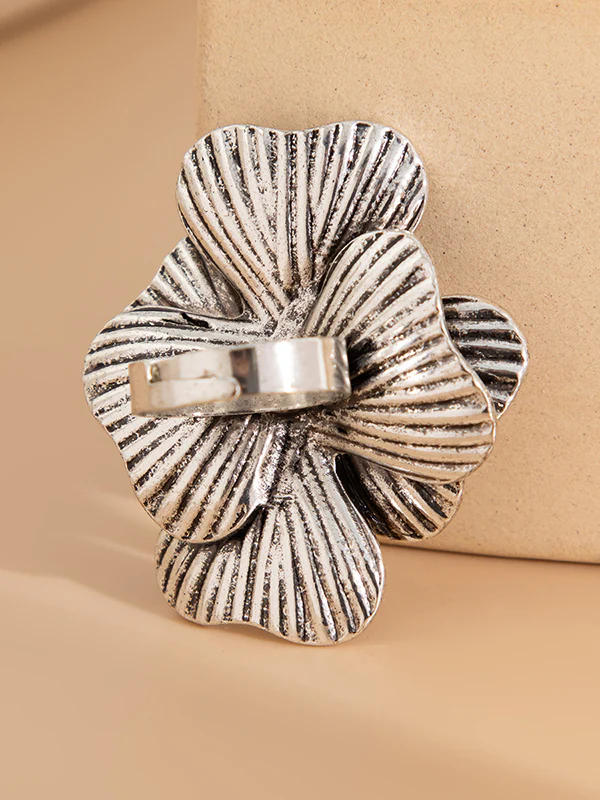 Irregularity Flower Shape Geometric Rings Accessories - Image 7