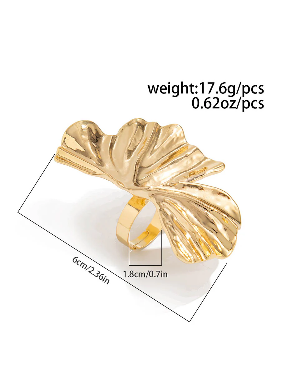 Irregularity Geometric Pleated Rings Accessories - Image 14