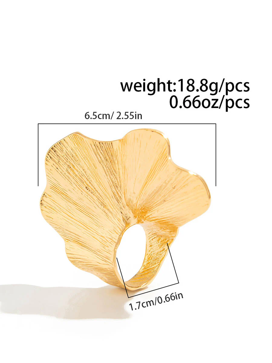 Irregularity Geometric Pleated Rings Accessories - Image 25
