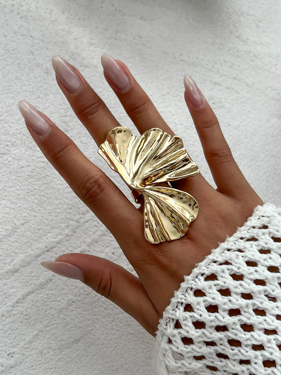 Irregularity Geometric Pleated Rings Accessories - Image 8
