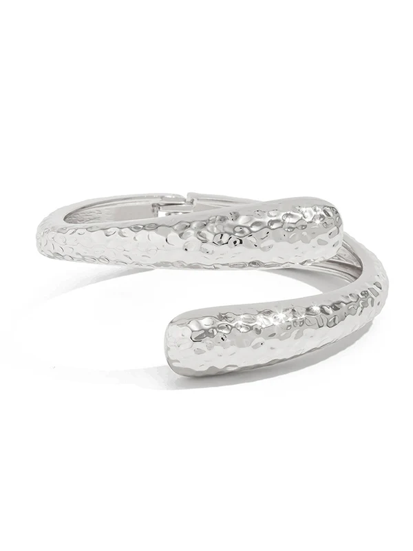 Irregularity Geometric Pleated Shiny Bracelet Accessories - Image 11