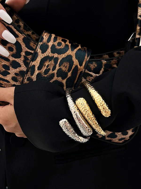 Irregularity Geometric Pleated Shiny Bracelet Accessories - Image 2