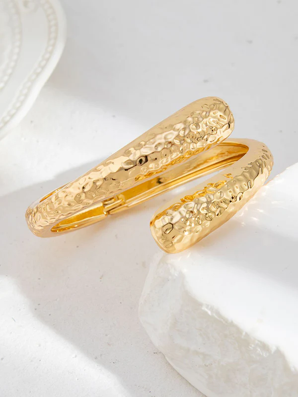 Irregularity Geometric Pleated Shiny Bracelet Accessories - Image 7