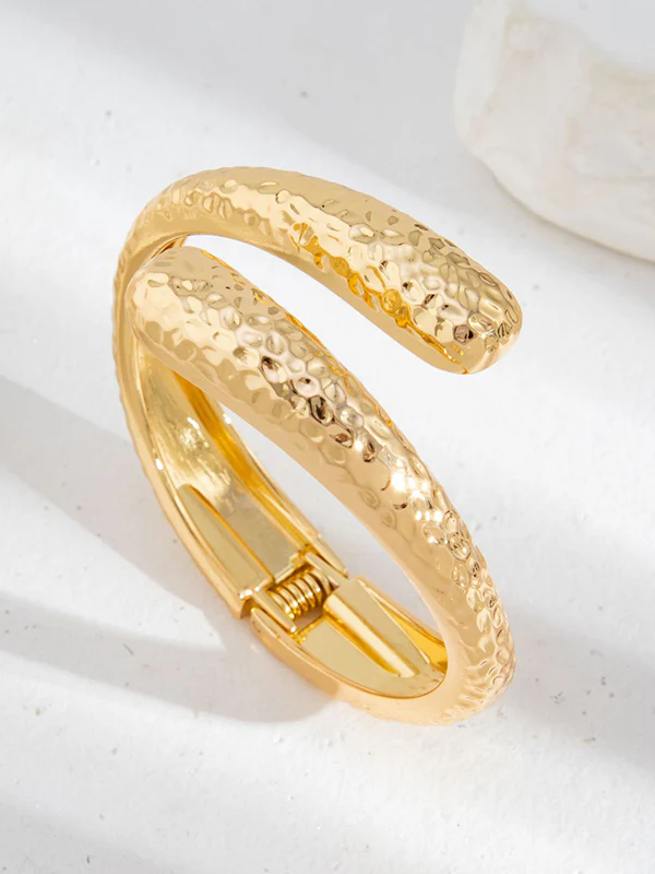 Irregularity Geometric Pleated Shiny Bracelet Accessories - Image 8