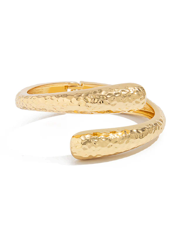 Irregularity Geometric Pleated Shiny Bracelet Accessories - Image 9