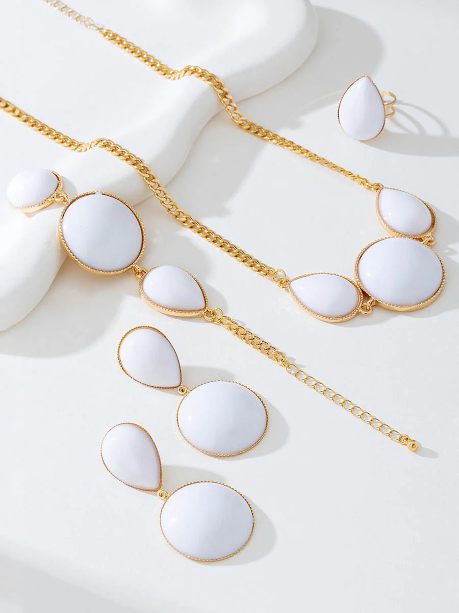 Irregularity Geometric Rhine Stones Accessories Sets - Image 3